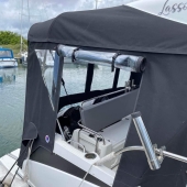 Sanders Motor Boat Aft Cockpit Enclosure Cover Grey