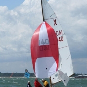 X Boat with Sanders Sails